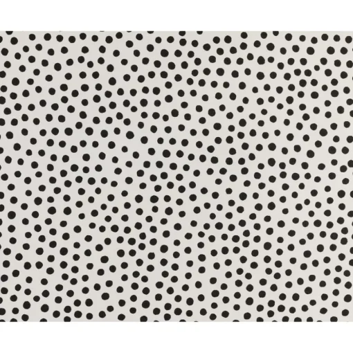 Behang Polka Zwart Wit