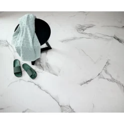 Klik PVC Marble Wit Tegel XL Plank