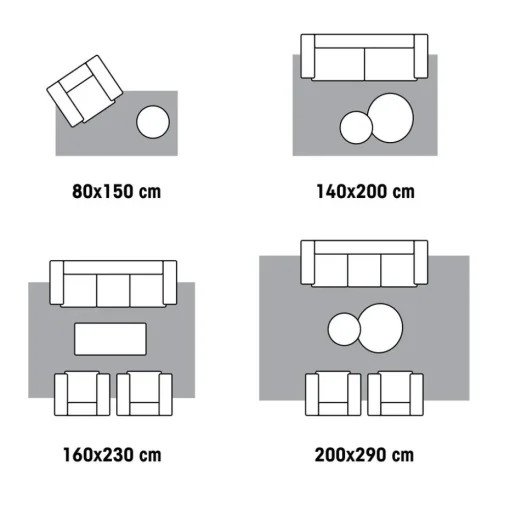 Vloerkleed Bazine Grijs - 150 Cm
