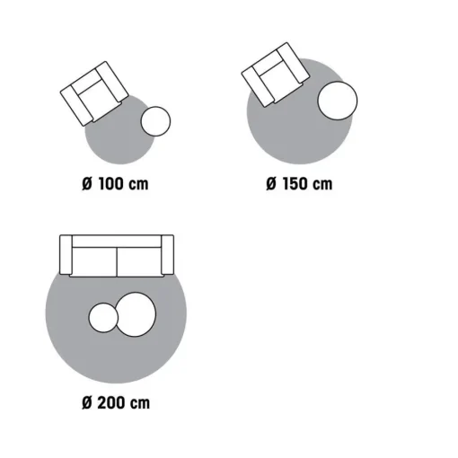 Vloerkleed Cailou Wit ø 180 Cm